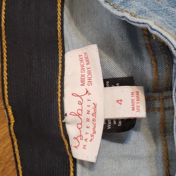 Isabel Denim Maternity Shorts - Picture 8 of 12